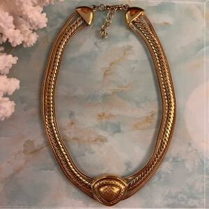 MONET 80s Statement Runway Necklace Chunky Chain Choker